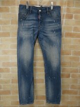 DSQUARED2 ディースクエアード ダメージデニム スキニー S74LB1114 サイズ46 ブルー 111357248＃4_画像1