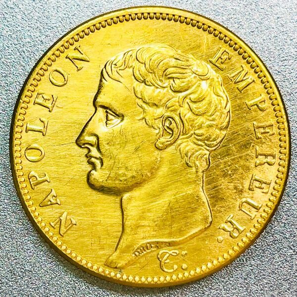 フランス ナポレオン1世 40フラン金貨 AN13 A 無冠　レプリカコイン