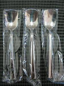 TORIO/ Trio * ice cream spoon 3 pcs set *18-8 stainless steel * unused storage goods 