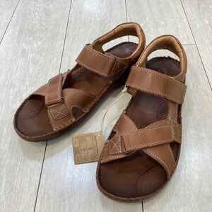 【店頭展示品】定価24,200円 PIKOLINOS/ピコリノス レザーサンダル 本革 ブラウン PK-291 サイズ44（27cm）