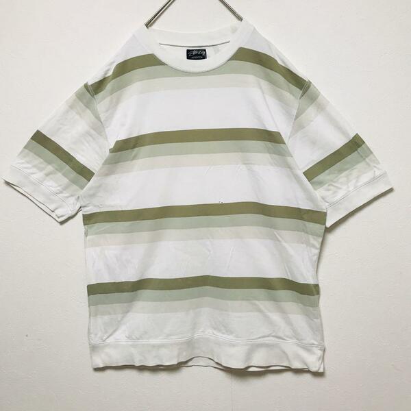 90’s 00s old stussy マルチボーダー 細ボーダー Tシャツ