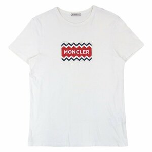 モンクレール 19年 ロゴ コットン 半袖Ｔシャツ メンズ 白 S MONCLER