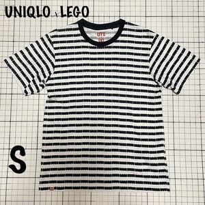 ユニクロ【UNIQLO】UT LEGO レゴコラボグラフィック半袖Tシャツ Sサイズ ブラック×ホワイト/黒白 レゴ好きなキッズにも♪コレクションにも