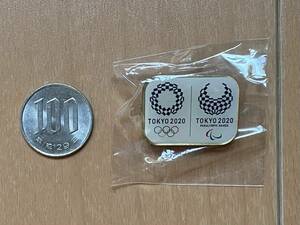 東京２０２０　オリンピックのピンバッジ（１００円玉は付属しません。）　未使用新品　送料込