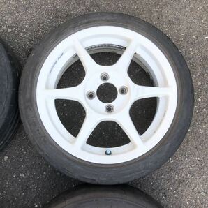 希少 P1 レーシング 15インチ 5.5J +42 PCD100 4穴 ナンカン AR-1ブリヂストン RE003 165/50R15 アルト ワークス コペン ミラ エッセイの画像5