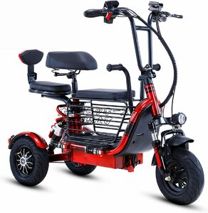  practical goods! electric tricycle. adult power assist 3 wheel electric bike shopping travel for 48V/10AH lithium battery drive distance 45km 3 speed F204
