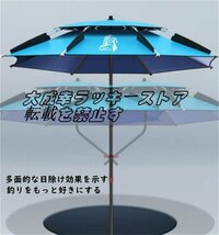 人気推薦 UVカット パラソル 釣り傘 ガーデンパラソル 日傘 雨傘 庭 テラス アウトドア ビーチ キャンプ 持ち運び便利 折り畳み式 F1291_画像2