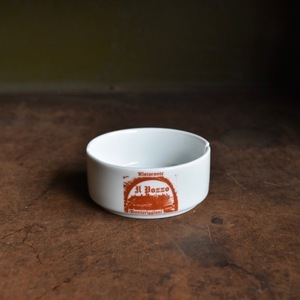 Vintage USA Advertising Ashtray White 灰皿 白色 イタリア レストラン トレイ 小物入れ アメリカ アンティーク ヴィンテージ Y-1485-A