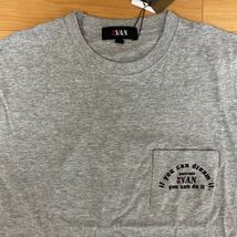 LL ミスターヴァン MR.VAN 新品 半袖Tシャツ トップス カットソー 灰 胸ポケット ロゴプリント メンズ紳士 アウトドア スポーツ レジャー_画像1