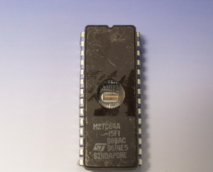 N0015#EPROM ST M27C64A-15F б/у товар 4 шт. комплект 