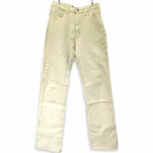 WOW NeO R JEANS カラーデニムパンツ　ベージュ　ストレートジーンズ JEANS コットンパンツ COTTON