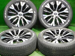 中古 ホイールタイヤ 4本 225/50R18 2021年製 7分山 DAD ギャルソン バルディッシュ ラジアル タイヤ ヨコハマ パラダ PA03