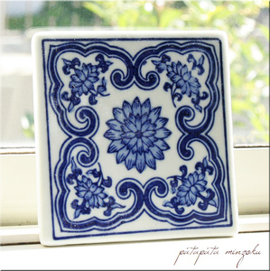  blue flower design tile D Coaster tile patamin interior exterior reform plumbing pattern .. store furniture 