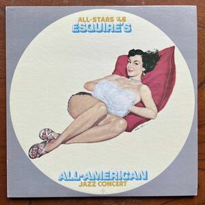 【見本盤 2LP 伝説のジャズマン勢揃い！美女ジャケ】ALL-STARS ’46 ESQUIRE'S ALL-AMERICAN JAZZ CONCERT- NAT KING COLE/DUKE ELLINGTON