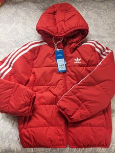 adidasオリジナルス　Original　ダウン　アウター　キッズ　ジュニア　子供　130 レッド　ジャケット　新品未使用