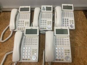 NEC ビジネスフォン 24ボタン DT700 Serise ITL-24D-1D(WH) IP多機能電話機　5台セット　⑥