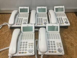 美品　NEC ビジネスフォン 24ボタン DT700 Serise ITL-24D-1D(WH) IP多機能電話機　5台セット　