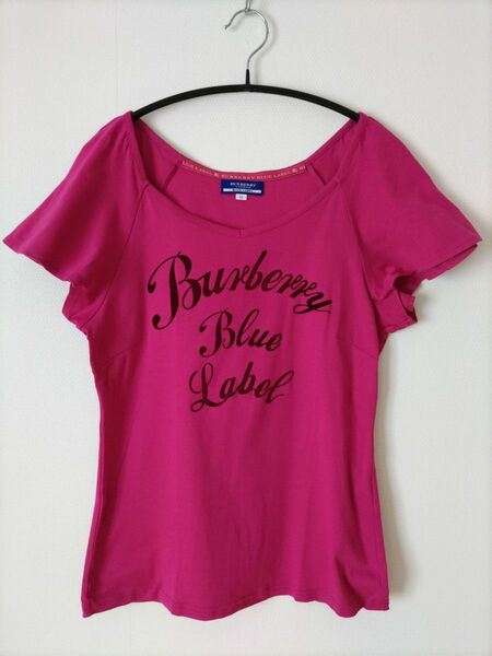 BURBERRY BLUE LABEL(バーバリーブルーレーベル)ラズベリーピンク半袖Tシャツ