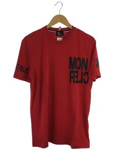 MONCLER◆Tシャツ/L/コットン/RED/タータンCK