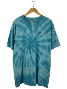 VANS◆Tシャツ/L/コットン/BLU/M OFF THE WALL SPIRAL WASH