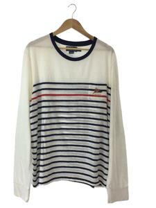 POLO RALPH LAUREN◆YACHT CLUB/長袖Tシャツ/XXXL/コットン/WHT/ボーダー/MNBLKNIA1E00035