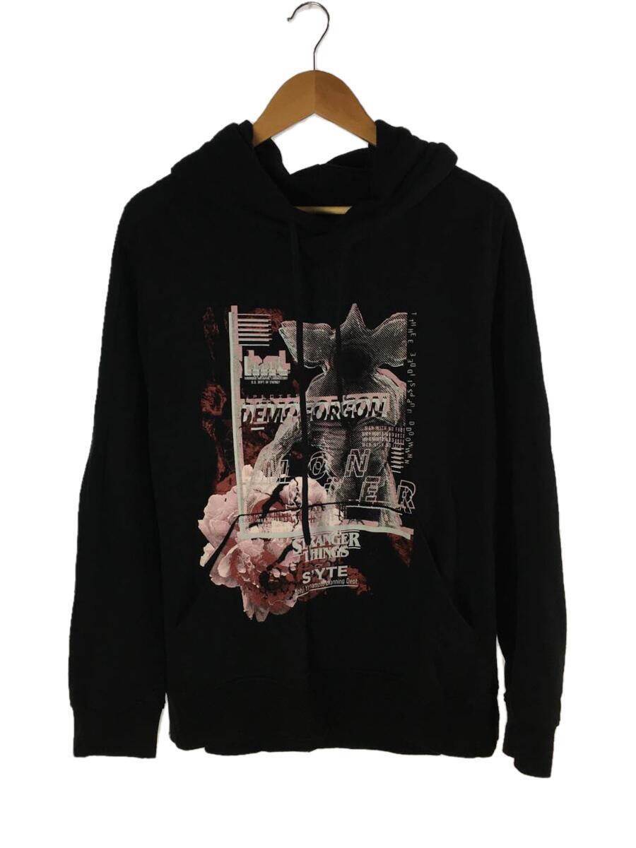 完売品】S'YTE □ French Terry Stitch Work Message＆Crow Hoodie L