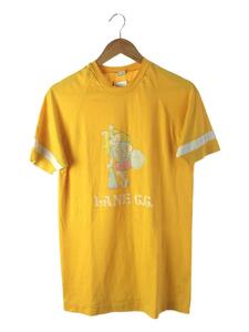 Champion◆Tシャツ/XL/コットン/YLW/LANE/70s/バータグ/ラグランスリーブ