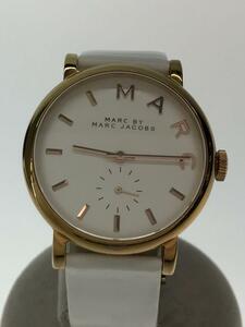 MARC BY MARC JACOBS◆クォーツ腕時計/アナログ/レザー/WHT/WHT/MBM1283