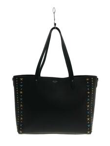 JIMMY CHOO◆トートバッグ/レザー/BLK