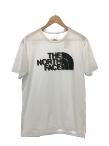 THE NORTH FACE◆S/S BIG LOGO TEE_ショートスリーブビッグロゴティー/L/ポリエステル/WHT