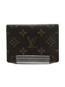 LOUIS VUITTON◆ポルト2カルトヴェルティカル_モノグラム_BRW/レザー/BRW/レディース