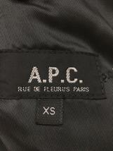 A.P.C.◆シングル/2B/センターベント/テーラードジャケット/XS/コットン/BLK_画像3