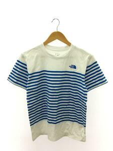 THE NORTH FACE◆S/S PANEL BORDER TEE_ショートスリーブパネルボーダーティー/M/コットン/WHT