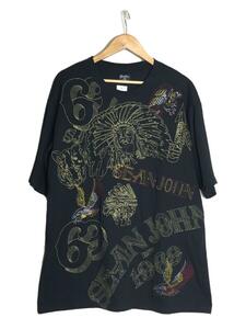 SEAN JOHN◆Tシャツ/XXL/コットン/BLK/総柄