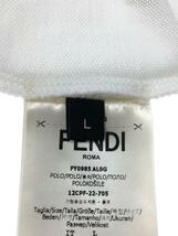 FENDI◆ポロシャツ/ワンポイント/L/コットン/ホワイト/FY0985 AL0G_画像4