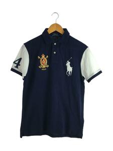 POLO RALPH LAUREN◆ポロシャツ/S/コットン/NVY/無地/0200011680