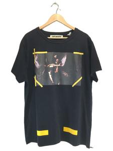 OFF-WHITE◆Tシャツ/M/コットン/BLK/無地