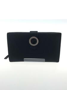 BVLGARI◆2つ折り財布/レザー/BLK/メンズ/22161