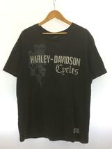 HARLEY DAVIDSON◆Tシャツ/L/コットン/BLK/プリント_画像1