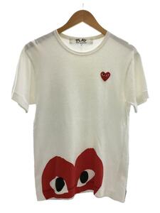 PLAY COMME des GARCONS◆カットソー/S/コットン/WHT