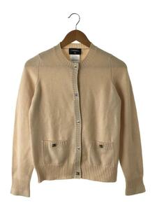 CHANEL* cardigan ( thin )/38/ cashmere /BEG/P39176