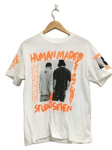 HUMAN MADE◆Tシャツ/S/コットン/WHT/STUDIO SEVEN/シミ有