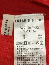 FREAK’S STORE◆半袖ワンピース/M/コットン/RED/無地_画像3