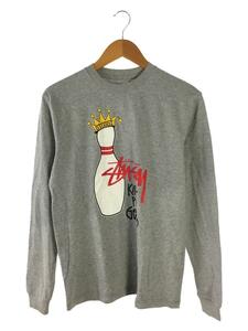 STUSSY◆長袖Tシャツ/M/コットン/GRY