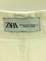 ZARA◆ストレートパンツ/34/コットン/WHT/無地_画像4