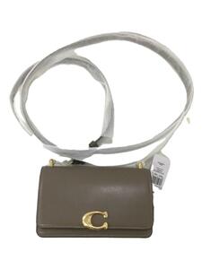 COACH◆ショルダーバッグ/C/GENUINE FULL GRAIN LEATHER/レザー/ベージュ