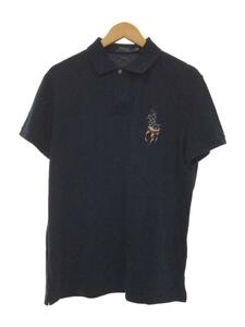 POLO RALPH LAUREN◆トップス/L/コットン/NVY/無地