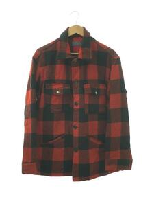 PENDLETON◆ジャケット/L/ウール/RED/チェック