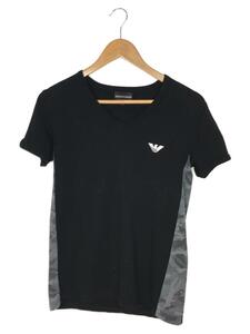 EMPORIO ARMANI◆Tシャツ/M/コットン/BLK/カモフラ