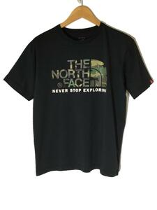 THE NORTH FACE◆S/S CAMOUFLAGE LOGO TEE_ショートスリーブ カモフラージュ ロゴ ティー/L/ポリエステル